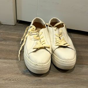 Soludos Leather Platform Sneakers - Ibiza